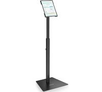 AboveTEK Soporte de Suelo antirrobo para iPad, quiosco POS con Cerradura, Altura Ajustable, rotación 360°, Base y gestión de Cables Ocultas, Compatible con 9,7-13 Pulgadas iPads/iPad Pro/Air(Negro)