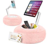 AboveTEK Soporte Magnético Ajustable para Tableta y iPad, Brazo Articulado para Lectura con Rotación de 360°, Base Estable Compatible con MagSafe para iPad Pro/Air/Mini, Kindle, Galaxy Tab y Más-Rosa