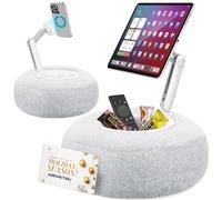 AboveTEK Soporte Magnético Ajustable para Tableta y iPad, Brazo Articulado para Lectura con Rotación de 360°, Base Estable Compatible con MagSafe para iPad Pro/Air/Mini, Kindle, Galaxy Tab y Más-Gris