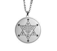 Abracadabra Colgante Abraxas Cabalistic Magic Ocult Esotérico Amuleto Collar Sobrenatural Joyería