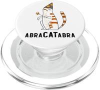 Abracadabra Lindo Cat Wizard Magician Pun Meme Arte PopSockets PopGrip para MagSafe