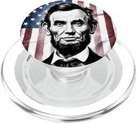 Abraham Abe Lincoln 4 de Julio Vacaciones Presidente de Estados Unidos Patriot PopSockets PopGrip para MagSafe