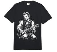Abraham Abe Lincoln Tocando la Guitarra Comfort Colors Adult Heavyweight T-Shirt