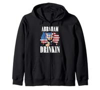 Abraham Drinkin 4 de julio divertido Abe Lincoln Sudadera con Capucha