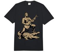Abraham Funny Abe Lincoln Tocando la Guitarra Alligator Comfort Colors Adult Heavyweight T-Shirt