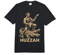 Abraham Funny Abe Lincoln Tocando la Guitarra Alligator Huzzah Comfort Colors Adult Heavyweight T-Shirt