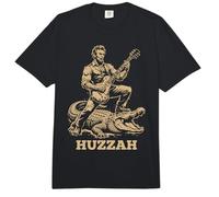 Abraham Funny Abe Lincoln Tocando la Guitarra Alligator Huzzah Comfort Colors Adult Heavyweight T-Shirt
