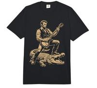 Abraham Funny Abe Lincoln Tocando la Guitarra Cocodrilo Comfort Colors Adult Heavyweight T-Shirt