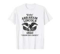 Abraham Lincoln 1860 Campaña Águila Historia Vintage Camiseta