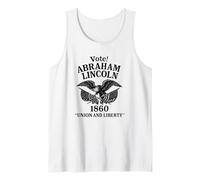 Abraham Lincoln 1860 Campaña Águila Historia Vintage Camiseta sin Mangas