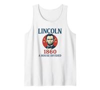 Abraham Lincoln 1860 Campaña Una casa Dividida Historia Buff Camiseta sin Mangas