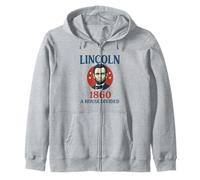 Abraham Lincoln 1860 Campaña Una casa Dividida Historia Buff Sudadera con Capucha