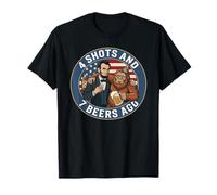 Abraham Lincoln 4 Shots and 7 Beers Ago Drinking Camiseta
