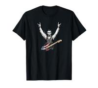 Abraham Lincoln Abe Lincoln Playing - Guitar Rock Gesture Camiseta