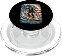 Abraham Lincoln - Bandera Americana patriótica para Surf PopSockets PopGrip para MagSafe