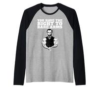 Abraham Lincoln Bare Arms Tienes Derecho a Las Armas Desnudas Camiseta Manga Raglan