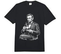 Abraham Lincoln Bebiendo Té Divertido Comfort Colors Adult Heavyweight T-Shirt