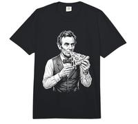 Abraham Lincoln Comiendo Pizza Historia Divertido Meme Comfort Colors Adult Heavyweight T-Shirt
