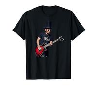 Abraham Lincoln con Gafas de Sol Guitarra Solo Color Camiseta