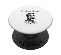 Abraham Lincoln (Gráfico de declaración e ilustración) PopSockets PopGrip Adhesivo