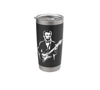 Abraham Lincoln Guitarra Camiseta Abe Lincoln Toca La Vaso térmico de acero inoxidable de doble pared