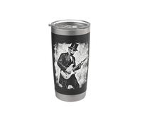 Abraham Lincoln Guitarra Camiseta Abe Lincoln Toca La Vaso térmico de acero inoxidable de doble pared