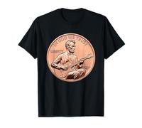 Abraham Lincoln Playing Guitar Patriotic Funny July 4th Camiseta