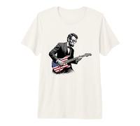 Abraham Lincoln Playing Guitar Patriotic Funny July 4th Camiseta Premium