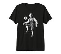 Abraham Lincoln Presidente Jugando fútbol Retro Vintage Camiseta Premium