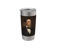 Abraham Lincoln Retrato Presidencial Vintage Abe Demócrata Vaso térmico de acero inoxidable de doble pared