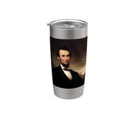 Abraham Lincoln Retrato Presidencial Vintage Abe Demócrata Vaso térmico de acero inoxidable de doble pared