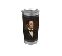 Abraham Lincoln Retrato Presidencial Vintage Abe Demócrata Vaso térmico de acero inoxidable de doble pared