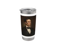 Abraham Lincoln Retrato Presidencial Vintage Abe Demócrata Vaso térmico de acero inoxidable de doble pared
