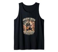 Abraham Lincoln Rock and Roll President - Bandera de Estados Unidos Camiseta sin Mangas
