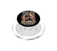 Abraham Lincoln Rock and Roll President - Bandera de Estados Unidos PopSockets PopGrip para MagSafe