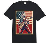 Abraham Lincoln Rock Star American Flag Guitarra Comfort Colors Adult Heavyweight T-Shirt