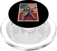 Abraham Lincoln Rock Star American Flag Guitarra PopSockets PopGrip para MagSafe