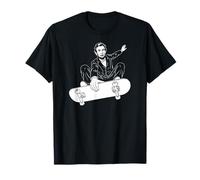 Abraham Lincoln Skateboarding Indy Grab Blanco Impresión Camiseta