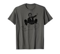 Abraham Lincoln Skateboarding Indy Grab Negro Impresión Camiseta