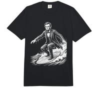 Abraham Lincoln Surfeando Historia Divertida Meme Comfort Colors Adult Heavyweight T-Shirt