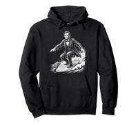Abraham Lincoln Surfeando Historia Divertida Meme Sudadera con Capucha