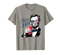 Abraham Lincoln Vintage Patriotic Happy 250! Regalo Divertido Camiseta
