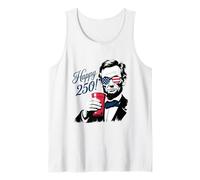 Abraham Lincoln Vintage Patriotic Happy 250! Regalo Divertido Camiseta sin Mangas