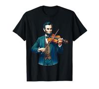 Abraham Lincoln Violín Solo Pop Art Camiseta