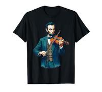 Abraham Lincoln Violín Virtuoso Medio Tono Camiseta