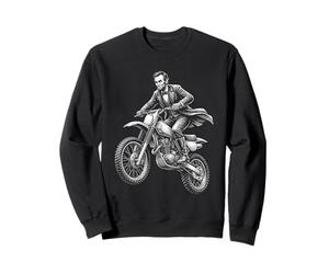 Abraham Lincoln Wheelie Dirt Bike Historia Divertida Sudadera