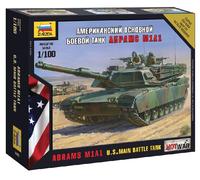 Abrams M1 A1 U. S. Main Batalla Tank 1:100 Plástico Modelo Kit Zvezda