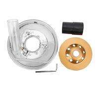 Abrasive Shroud for Angle Grinder | 100mm Abrasive Collection Cover with Leather Barrier | 99% Abrasive Reduction for Concrete/FRP/Composite Grinding | Compatible with 100 -
