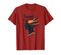 Abraza el Caos: inspiración Musical de Mente Creativa Camiseta, Hombre, Arándano, M