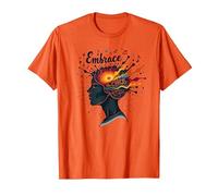 Abraza el Caos: inspiración Musical de Mente Creativa Camiseta, Hombre, Naranja, S